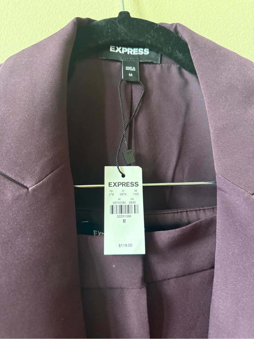 Express NWT Purple Women’s Suit Blazer and Pants Set - Picture 5 of 5